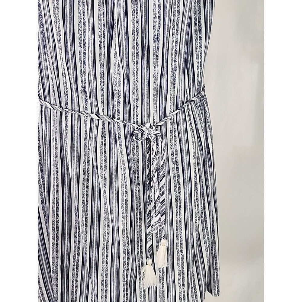 Hawaiian Tropic Off Shoulder Women Blue Casual Sun Mini Dress X-Large Beach Boho - Picture 3 of 13
